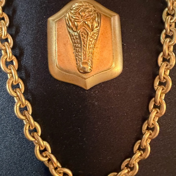 Chic Black satin with Gold alligator accents Women's Clutch - Picture 7 of 7